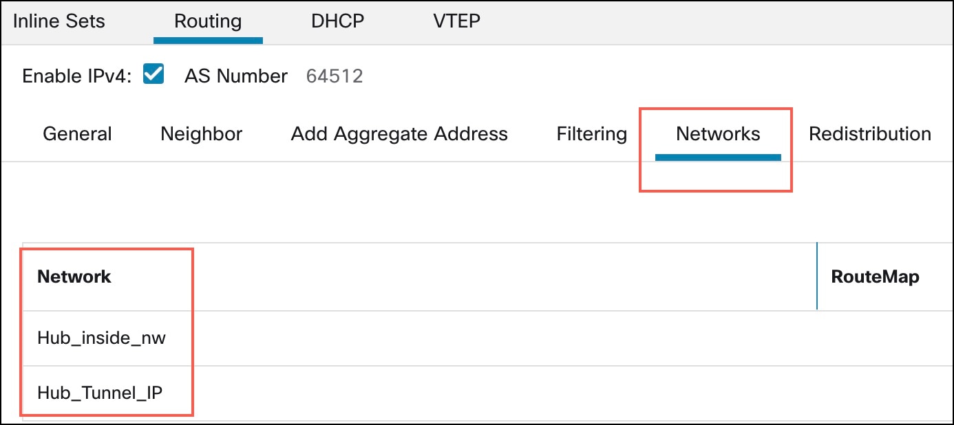 BGP Configuration for Hub Networks