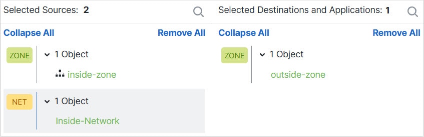 Access rule match criteria.