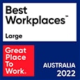 2022 #2 Best Large Workplaces in Australia by Great Place to Work – three years in a row!