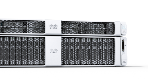 Stack of two Cisco UCS C rack server blades