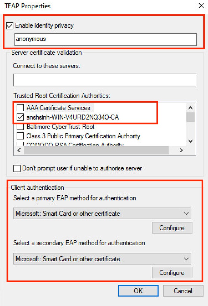 Usar o Cisco IOS WGB com autenticação EAP-TLS em um CUWN - Cisco