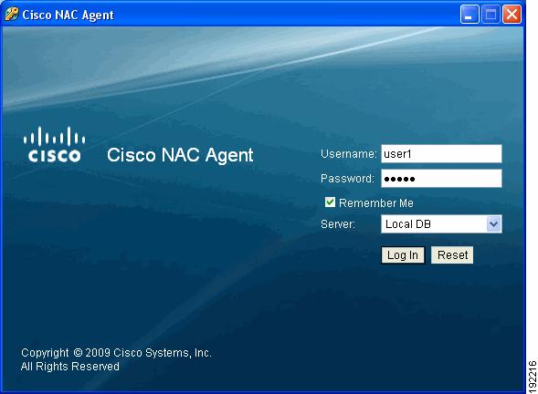 Cisco agent. "Configurate to use Cisco NAC agent".