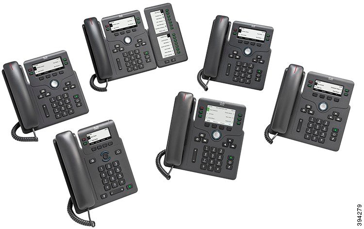 Телефоны Cisco IP 6821, 6841, 6851, 6861 и 6871