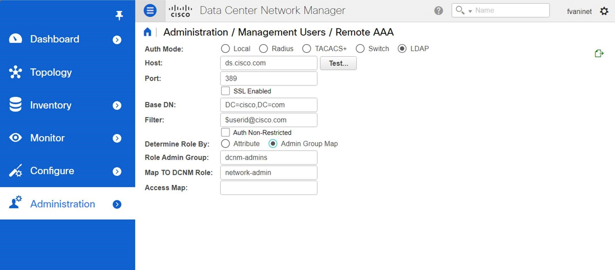 Authentication mode - LDAP