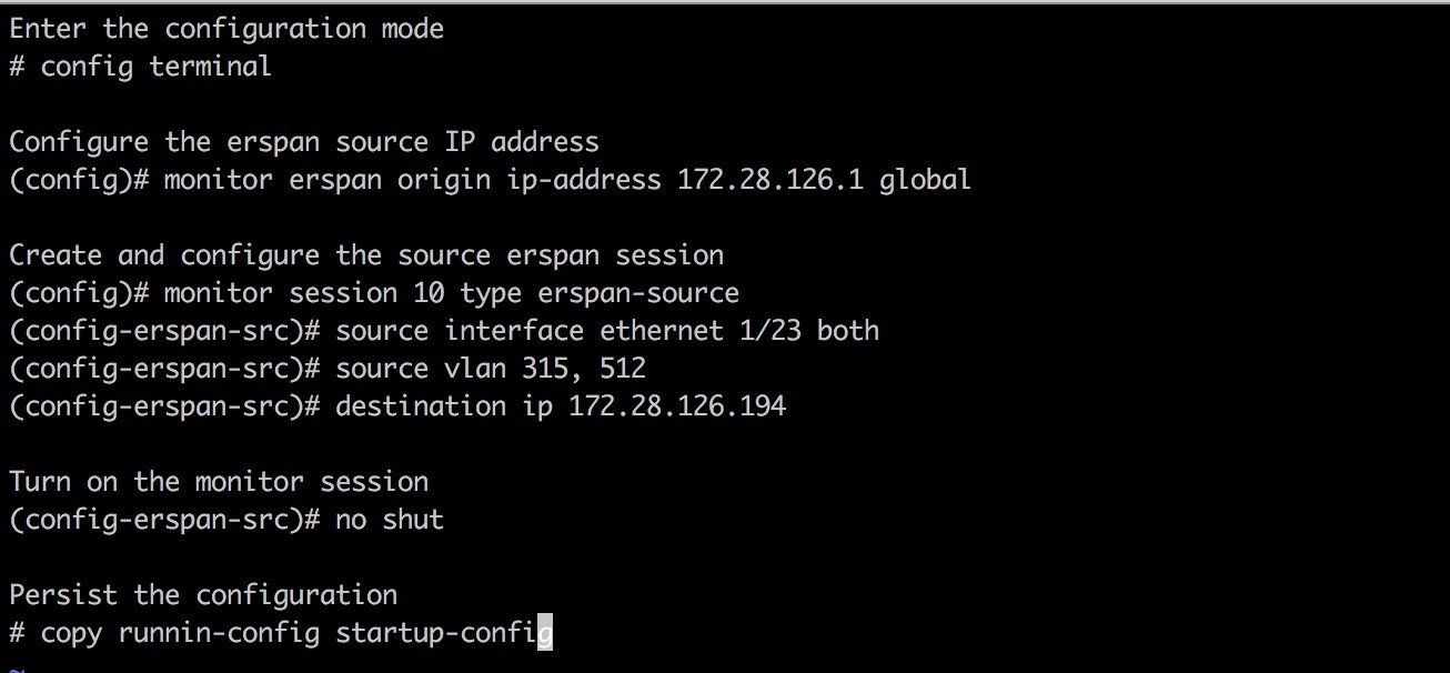 在 Cisco Nexus 9000 上配置 ERSPAN 源