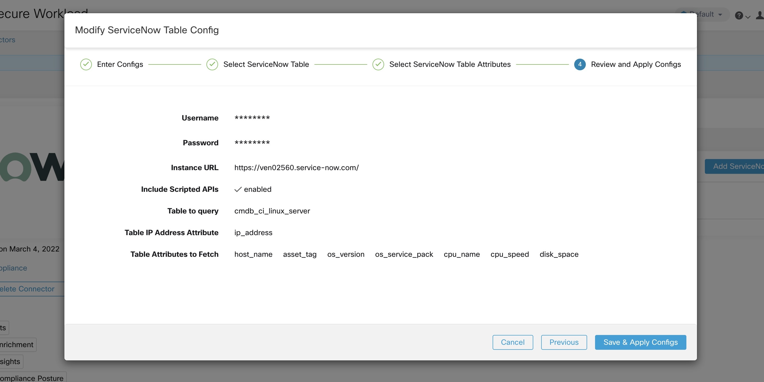 用户完成 ServiceNow 配置