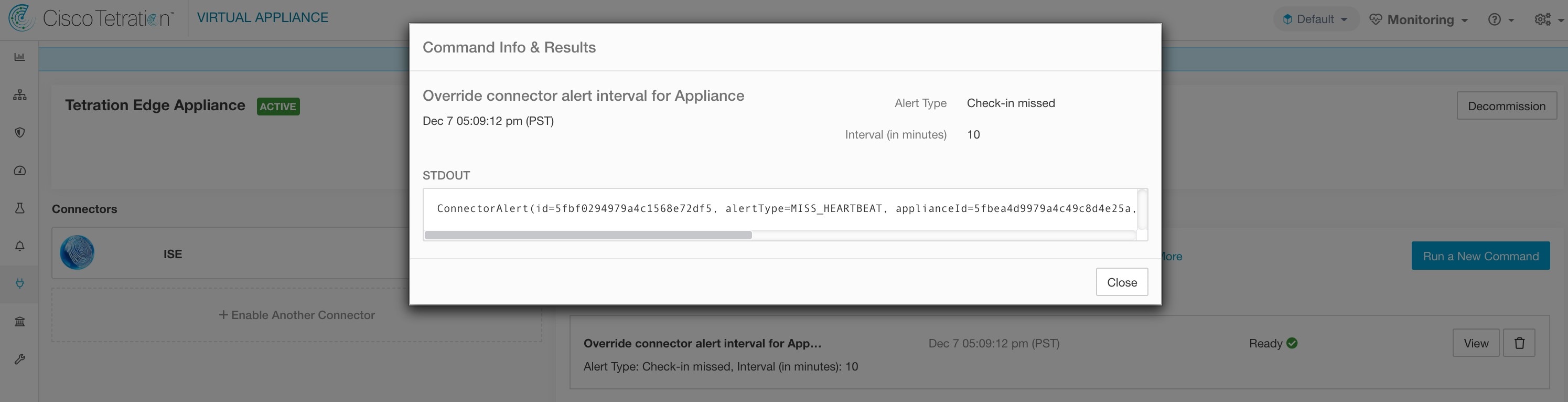 覆盖 Cisco Secure Workload 设备的连接器警报间隔