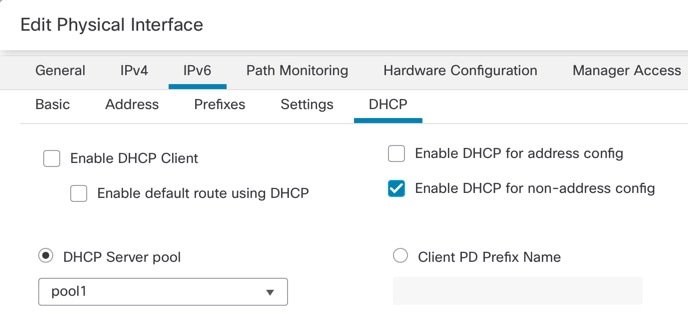 启用 DHCPv6 服务器