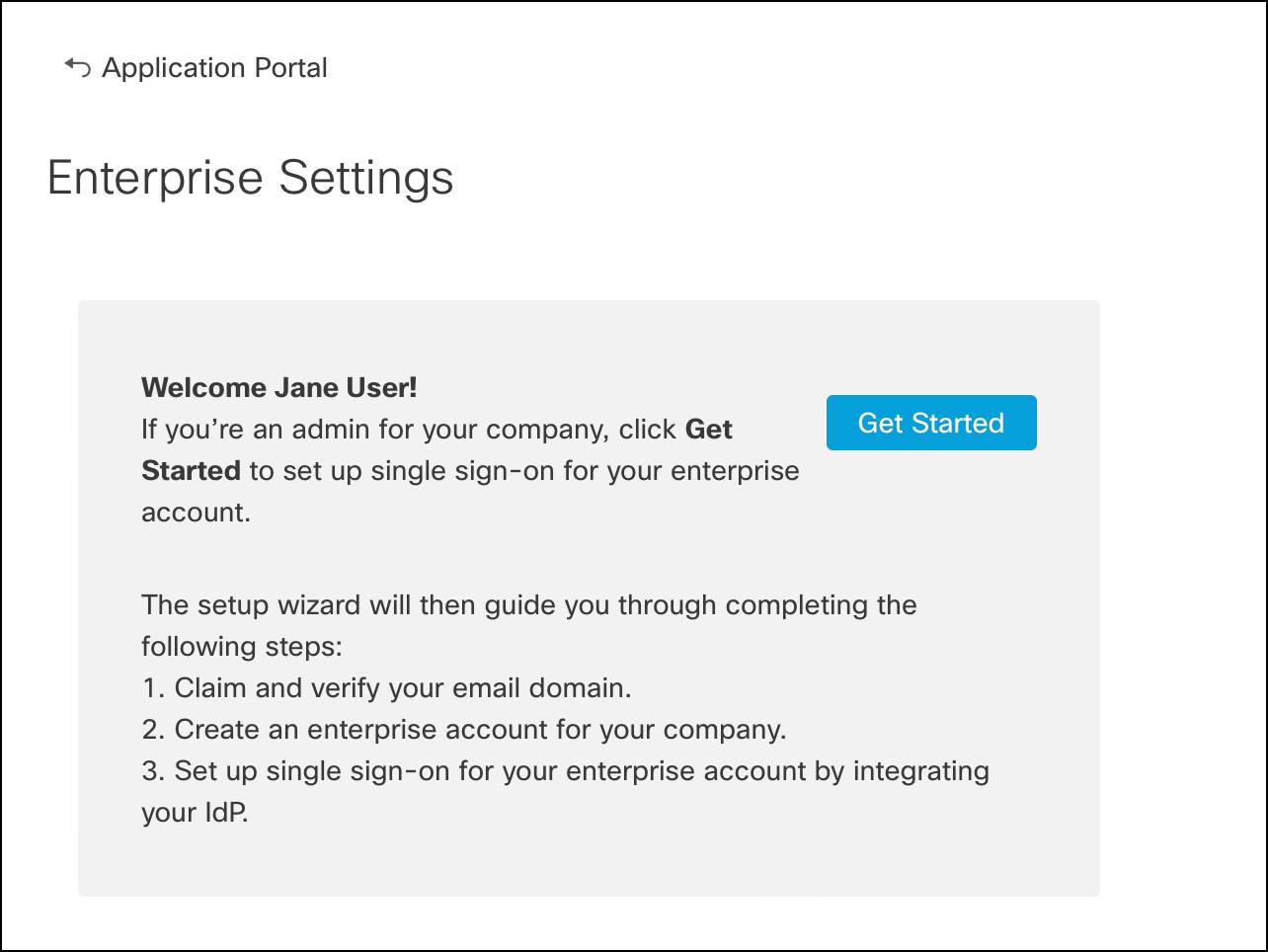 Enterprise Settings