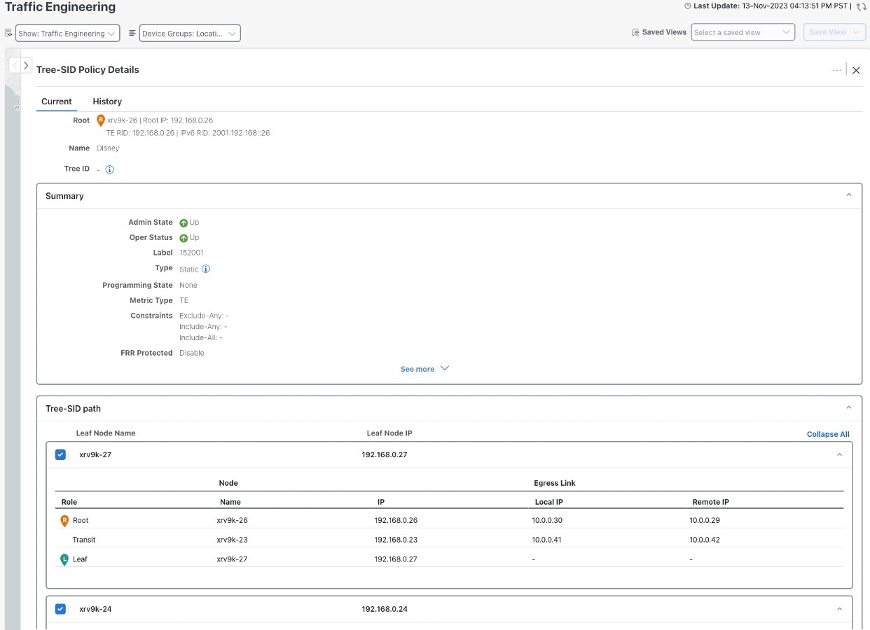 Tree-SID Policy Details