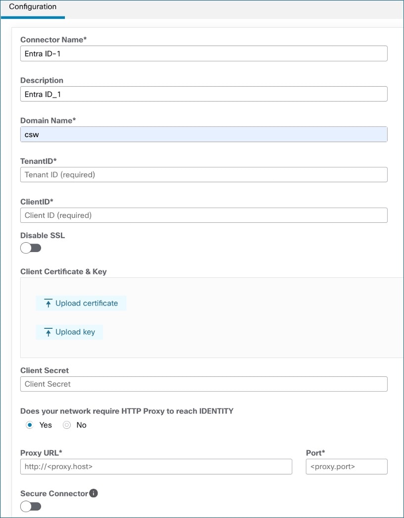 新 Entra ID Connecto 的配置屏幕