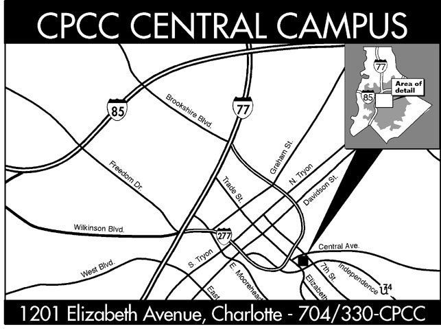 CPCC Central Campus Map